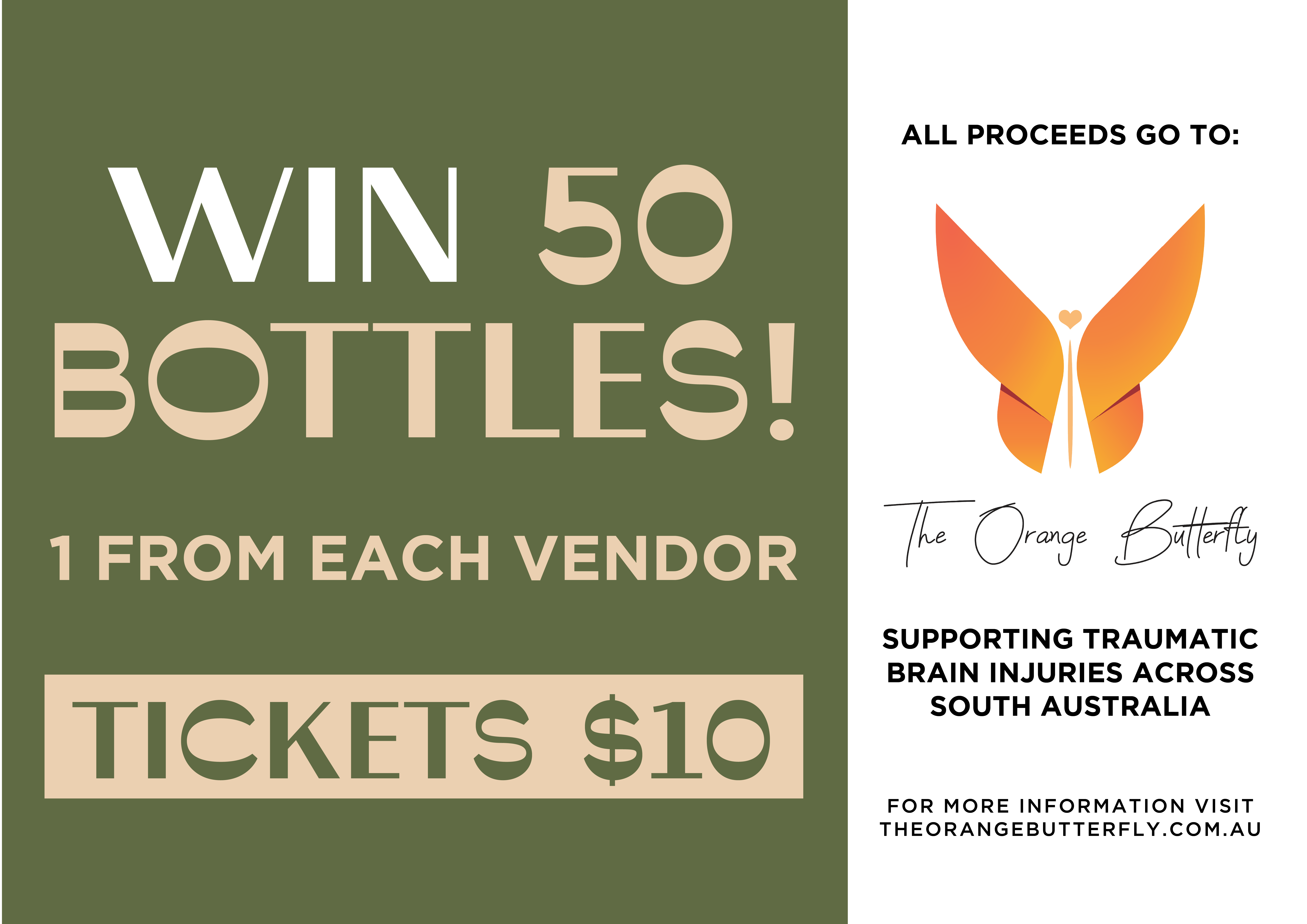The Orange Butterfly Foundation Raffle poster